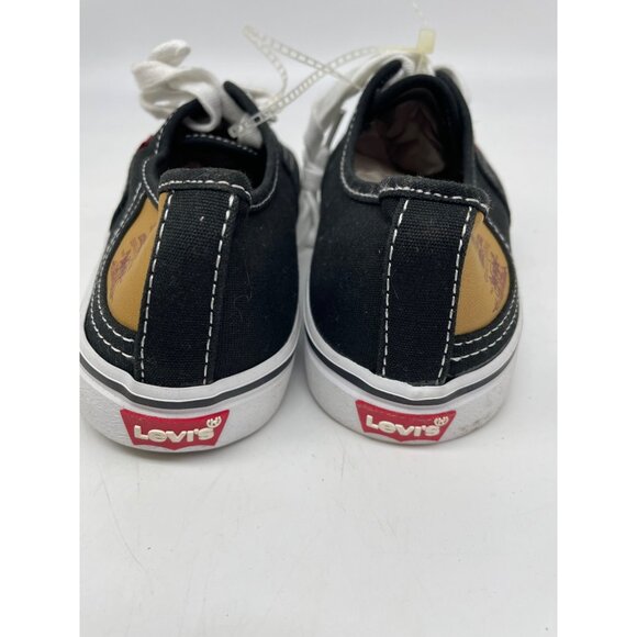 Levis Womens Black Canvas Lace-Up Sneakers Casual Shoes Size 5.5 - Picture 6 of 8